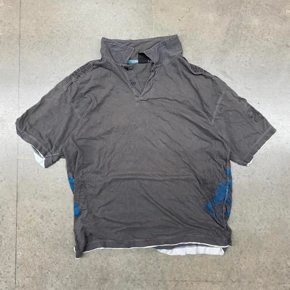 Burnside polo with blue birds Y2K Size XL‎